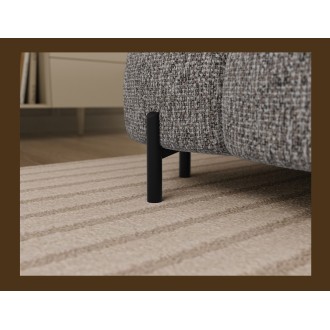 Canapé panoramique convertible Gris chiné angle droit FERARIA 358x93x202cm 