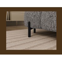 Canapé panoramique convertible Gris chiné angle droit FERARIA 358x93x202cm 