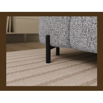 Canapé panoramique convertible Gris chiné clair angle droit FERARIA 358x93x202cm 