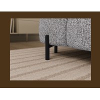 Canapé panoramique convertible Gris chiné clair angle droit FERARIA 358x93x202cm 