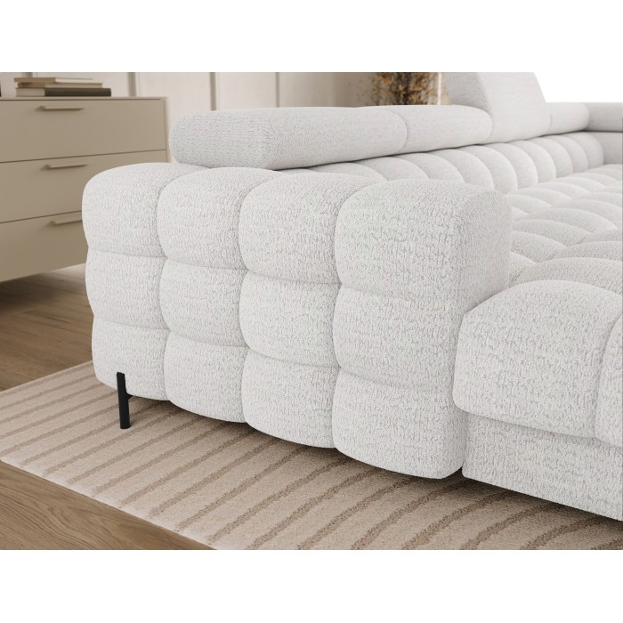 Canapé panoramique convertible Blanc angle droit FERARIA 358x93x202cm 