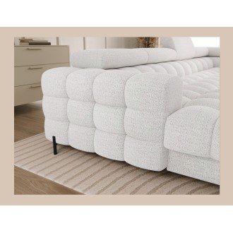 Canapé panoramique convertible Blanc angle droit FERARIA 358x93x202cm 