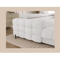 Canapé panoramique convertible Blanc angle droit FERARIA 358x93x202cm 