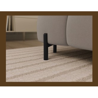Canapé panoramique convertible Beige angle droit FERARIA 358x93x202cm 