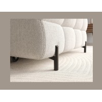 Canapé d'angle droit convertible Blanc style épuré 285x99x181cm FILTRO 