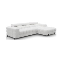 Canapé d'angle droit convertible Blanc allure contemporaine 285x99x181cm FILTRO 