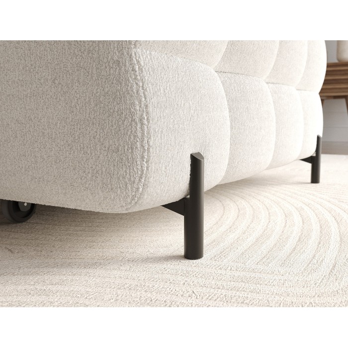 Canapé d'angle droit convertible Blanc allure contemporaine 285x99x181cm FILTRO 