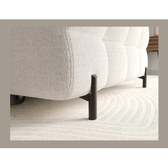 Canapé d'angle droit convertible Blanc allure contemporaine 285x99x181cm FILTRO 