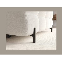 Canapé d'angle droit convertible Blanc allure contemporaine 285x99x181cm FILTRO 