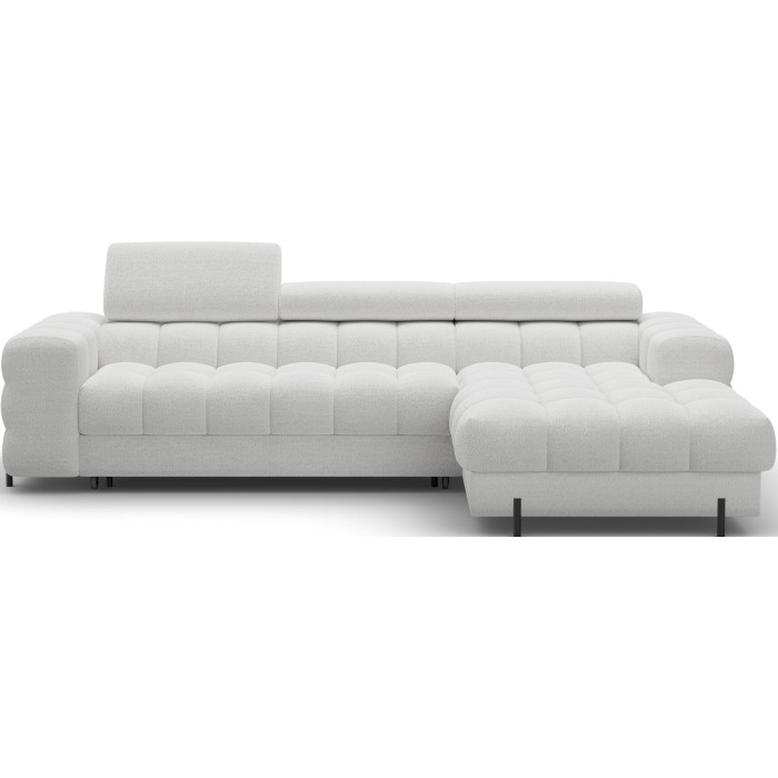 Canapé d'angle droit convertible Gris foncé allure contemporaine 285x99x181cm FILTRO 