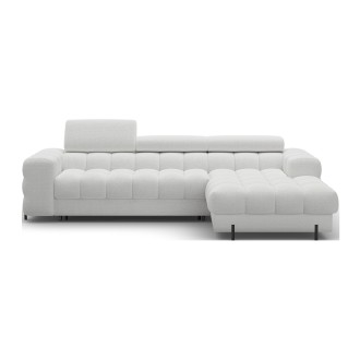 Canapé d'angle droit convertible Gris foncé allure contemporaine 285x99x181cm FILTRO 