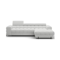 Canapé d'angle droit convertible Gris foncé allure contemporaine 285x99x181cm FILTRO 