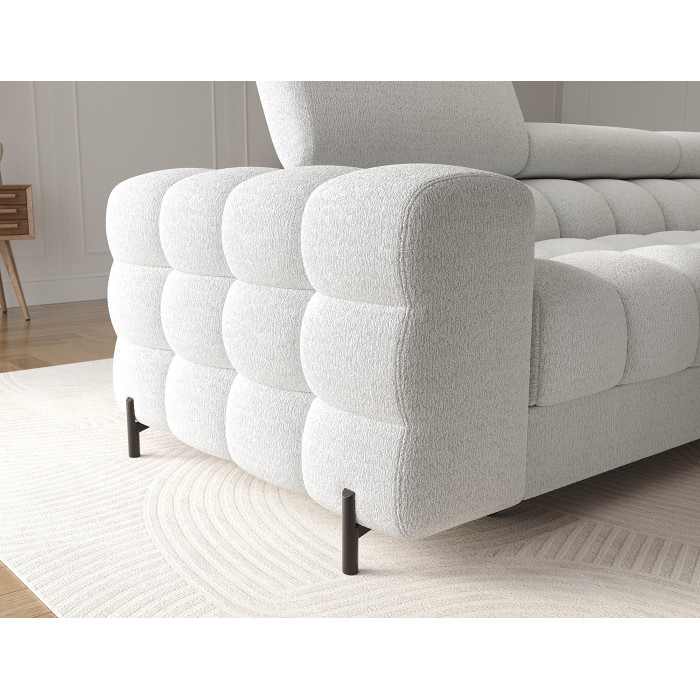 Canapé d'angle droit convertible Gris foncé allure contemporaine 285x99x181cm FILTRO 
