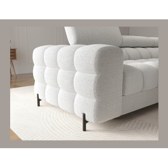 Canapé d'angle droit convertible Gris foncé allure contemporaine 285x99x181cm FILTRO 