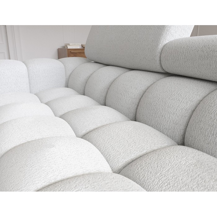 Canapé d'angle droit convertible Gris foncé allure contemporaine 285x99x181cm FILTRO 