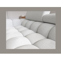 Canapé d'angle droit convertible Gris foncé allure contemporaine 285x99x181cm FILTRO 