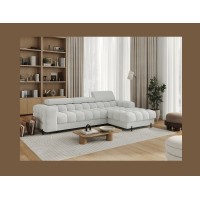 Canapé d'angle droit convertible Gris foncé allure contemporaine 285x99x181cm FILTRO 