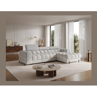 Canapé d'angle droit convertible Gris foncé allure contemporaine 285x99x181cm FILTRO 