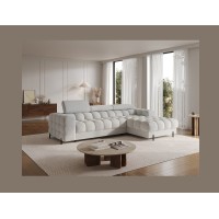 Canapé d'angle droit convertible Gris foncé allure contemporaine 285x99x181cm FILTRO 