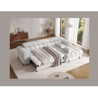 Canapé d'angle droit convertible Gris foncé allure contemporaine 285x99x181cm FILTRO 