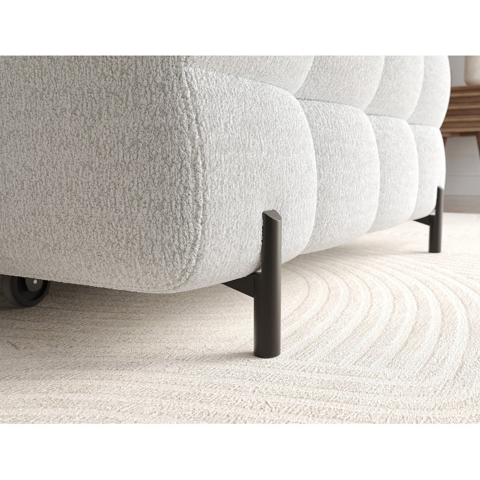 Canapé d'angle droit convertible Gris foncé allure contemporaine 285x99x181cm FILTRO 