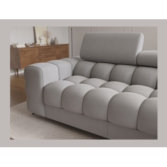 Canapé d'angle droit convertible Gris confort premium 285x99x181cm FILTRO 