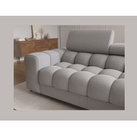 Canapé d'angle droit convertible Gris confort premium 285x99x181cm FILTRO 