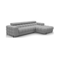 Canapé d'angle droit convertible Gris confort premium 285x99x181cm FILTRO 