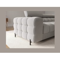 Canapé d'angle droit convertible Gris confort premium 285x99x181cm FILTRO 