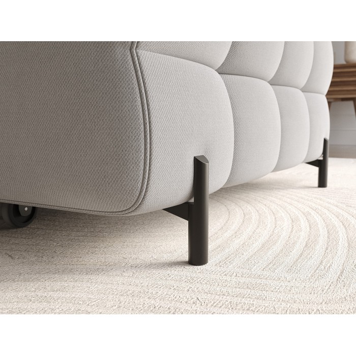 Canapé d'angle droit convertible Gris confort premium 285x99x181cm FILTRO 