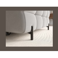 Canapé d'angle droit convertible Gris confort premium 285x99x181cm FILTRO 