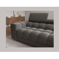 Canapé d'angle droit convertible Gris foncé confort premium 285x99x181cm FILTRO 