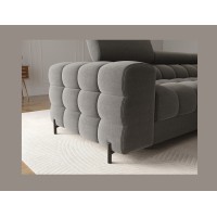 Canapé d'angle droit convertible Gris foncé confort premium 285x99x181cm FILTRO 