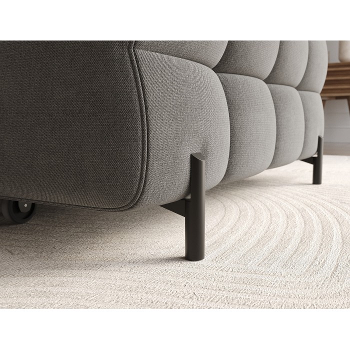 Canapé d'angle droit convertible Gris foncé confort premium 285x99x181cm FILTRO 