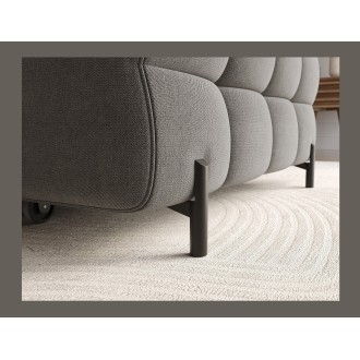 Canapé d'angle droit convertible Gris foncé confort premium 285x99x181cm FILTRO 