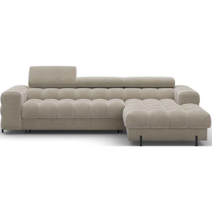 Canapé d'angle droit convertible Beige design élégant 285x99x181cm FILTRO 