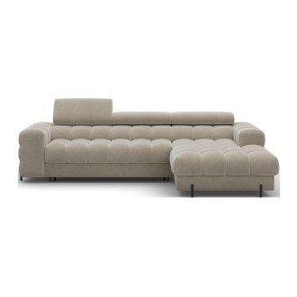 Canapé d'angle droit convertible Beige design élégant 285x99x181cm FILTRO 