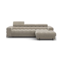 Canapé d'angle droit convertible Beige design élégant 285x99x181cm FILTRO 