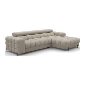 Canapé d'angle droit convertible Beige design élégant 285x99x181cm FILTRO 