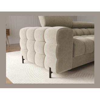 Canapé d'angle droit convertible Beige design élégant 285x99x181cm FILTRO 
