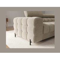 Canapé d'angle droit convertible Beige design élégant 285x99x181cm FILTRO 