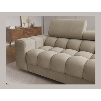 Canapé d'angle droit convertible Beige design élégant 285x99x181cm FILTRO 