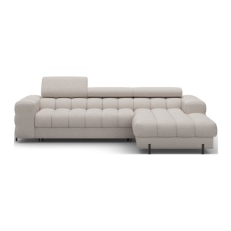 Canapé d'angle droit convertible Beige allure contemporaine 285x99x181cm FILTRO 