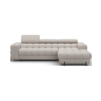 Canapé d'angle droit convertible Beige allure contemporaine 285x99x181cm FILTRO 