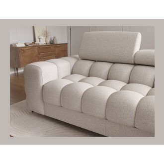 Canapé d'angle droit convertible Beige allure contemporaine 285x99x181cm FILTRO 