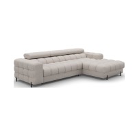 Canapé d'angle droit convertible Beige allure contemporaine 285x99x181cm FILTRO 