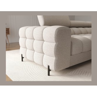 Canapé d'angle droit convertible Beige allure contemporaine 285x99x181cm FILTRO 