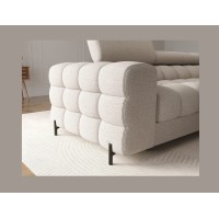 Canapé d'angle droit convertible Beige allure contemporaine 285x99x181cm FILTRO 