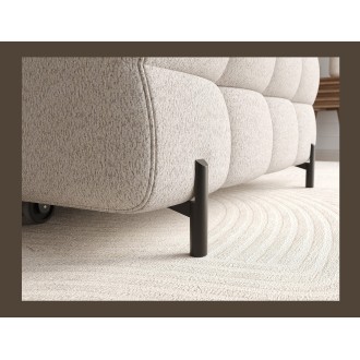 Canapé d'angle droit convertible Beige allure contemporaine 285x99x181cm FILTRO 