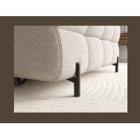 Canapé d'angle droit convertible Beige allure contemporaine 285x99x181cm FILTRO 